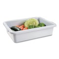 Janitorial Boxes & Bins | Rubbermaid Commercial FG334900GRAY 20 in. x 15 in. x 5 in. Bus/Utility Tote - Gray image number 3