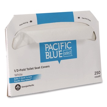 TOILET SEAT COVERS | Georgia Pacific Professional 47052 Safe-T-Gard Half-Fold Toilet Seat Covers Half-Fold 14.5 x 17.44 White 250 Covers/Pack 4 Packs/Carton