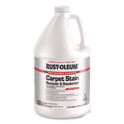 Carpet Cleaners | Rust-Oleum 352253 Carpet Stain Remover Plus Deodorizer Lemon Scent 1 gal Jug (4/Carton) image number 0