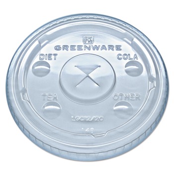 Fabri-Kal 000000000009509111 Greenware Cold Drink Lids - Clear (1,000/Carton)