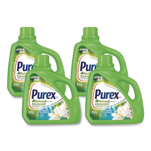 Laundry Detergents | Purex 24200 01134 150 oz. Bottle Linen and Lilies Ultra Natural Elements He Liquid Detergent (4/Carton) image number 0