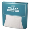 Paper Wraps | Bagcraft P057014 14 x 14 Grease-Resistant Paper Wraps and Liners - White (4000/Carton) image number 1