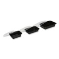 Food Containers & Lids | GEN FCPP-BC-28RECT 8.81 in. x 6.02 in. x 2.48 in. 28 oz. Plastic Microwavable Food Container with Lid - Rectangular Black/Clear (150/Carton) image number 3