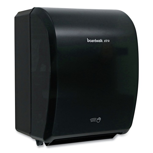 Towel Dispensers | Boardwalk BWK33GREEN 12.31 x 9.31 x 15.94 Xtra Electronic Hand Towel Dispenser - Black (1/Carton) image number 0