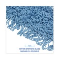 Mop Heads | Boardwalk BWK1118 18 in. x 5 in. Cotton/Synthetic Looped-End Mop Head - Blue image number 4