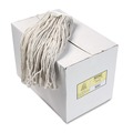 Mop Heads | Boardwalk BWK224CCT 24 oz. Cotton Premium Cut-End Wet Mop Heads - White (12/Carton) image number 0