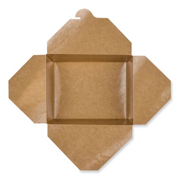 GEN KS10121 Reclosable 54 oz. Paper Take-Out Box - Kraft (200/Carton)