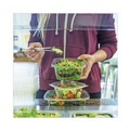 Food Containers & Lids | World Centric RDLCS24 6.5 in. x 7.5 in. x 0.3 in. PLA Rectangular Plastic Deli Container Lids - Clear (600/Carton) image number 1