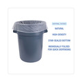 High-Density Trash Bags | Boardwalk Z8048VNK 40 in. x 48 in. 45 gal. 16 mic High Density Industrial Can Liners Flat Pack - Natural (200/Carton) image number 3