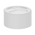 Plates | Pactiv Corp. 0TK100110000 8.88 in. 3-Compartment Placesetter Deluxe Laminated Foam Plate - White (500/Carton) image number 1