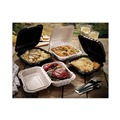 Food Containers & Lids | Pactiv Corp. YCN809620000 9 in. x 6 in. x 3 in. 2-Compartment EarthChoice SmartLock Microwavable MFPP Plastic Hinged Lid Container - White (270/Carton) image number 6