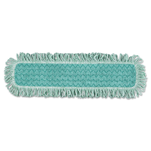 Mop Heads | Rubbermaid Commercial HYGEN FGQ42600GR00 24w x 9d HYGEN Microfiber Fringed Dust Mop Pad - Green image number 0