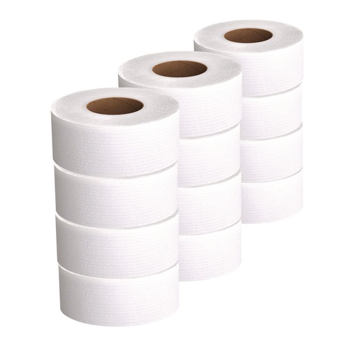 Toilet Tissues | Scott 07805 Essential 3.55 in. x 1000 ft. 2-Ply Septic Safe JRT Jumbo Roll Bathroom Tissue - White (12 Rolls/Carton) image number 0