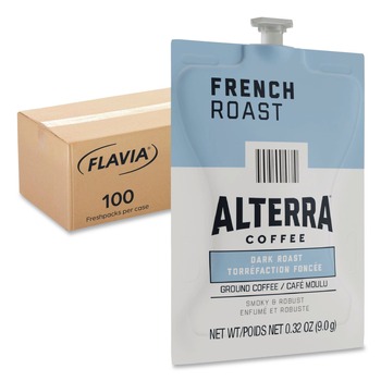 PRODUCTS | FLAVIA 48010 0.32 oz. Pouch Alterra Coffee Freshpack - French Roast (100/Carton)