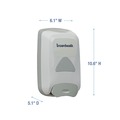 Soap Dispensers | Boardwalk 6754-06-GCE00VL 6.1 in. x 10.6 in. x 5.1 in. 1250 mL Soap Dispenser - Gray image number 5