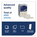 Perforated Roll & Hand Towels | Tork 105065 1-Ply 7.91 in. x 8.85 in. PeakServe Continuous Hand Towel - White (12/Carton) image number 2