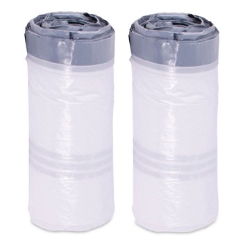 Boardwalk BWK1DK100 13 Gallon 24 in. x 28 in. Drawstring Kitchen Bags - White (50 Bags/Roll, 2 Rolls/Carton)