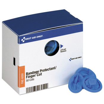 First Aid Only FAE-6150 Nitrile Finger Cots Refill for SmartCompliance Gen Business Cabinet - Blue (50/Box)