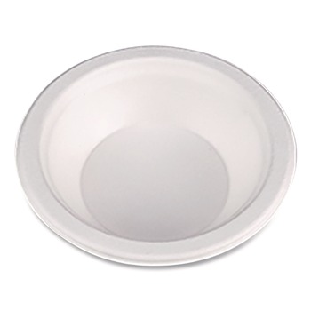 JANITORIAL | SCT 18750WPF ChampWare Molded Fiber Tableware Bowl 12 oz White 125/Sleeve 8 Sleeves/Carton