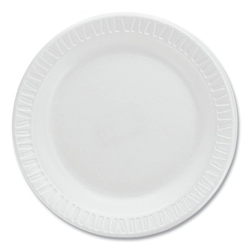 Dart 6PWQR 6 in. Mediumweight Foam Dinnerware Plates - White (125/Pack)