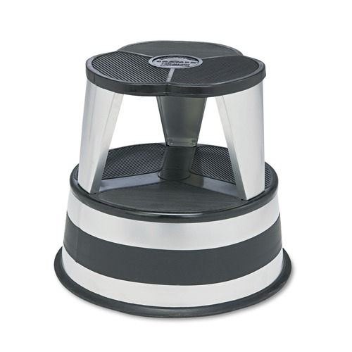 Step Stools & Ladders | Cramer 100101 Kik-Step 16 in. Diameter x 14.25 in. Height 2-Step Stool - Silvertone image number 0