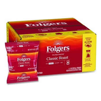 Folgers 2550010117 1.4 oz. Classic Roast Coffee Filter Packs (40/Carton)