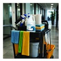Floor Cleaners | Boardwalk BWK4854 1 Gallon Luxury Floor Cleaner and Protectant - Lemon Scent (4/Carton) image number 4