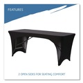 Table Covers & Skirts | Iceberg 16541 iGear 30 in. x 72 in. Polyester/Spandex Fabric Table Cover - Black image number 9