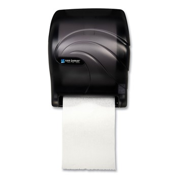 JANITORIAL | San Jamar T8090TBK 11.75 in. x 9.13 in. x 14.44 in. Tear-N-Dry Essence Touchless Towel Dispenser - Black Pearl