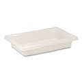 Food Storage Containers & Lids | Rubbermaid Commercial FG350700WHT 2 Gallon 18 in. x 12 in. x 3-1/2 in. Food Tote Boxes - White image number 0