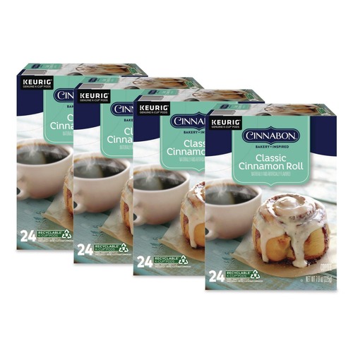 Coffee - Caffeinated | Keurig 5000330074 Cinnabon Classic Coffee K-Cups - Cinnamon Roll (96/Carton) image number 0