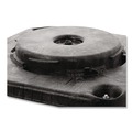 Dollies | Rubbermaid Commercial FG353000BLA BRUTE Square 300 lbs. Capacity Trash Can Dolly - Black image number 3