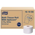 Perforated Roll & Hand Towels | Tork 161990 2-Ply Septic Safe Universal Bath Tissue Roll with OptiCore - White (36/Carton) image number 0