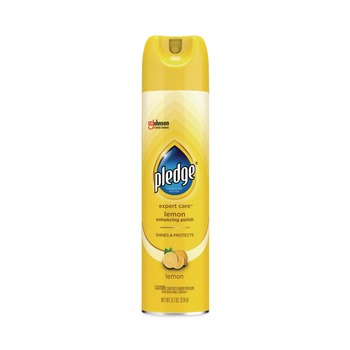 Pledge 100-46500738095 9.7 oz. Aerosol Spray Furniture Polish - Lemon (6/Carton)