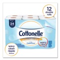 Perforated Roll & Hand Towels | Cottonelle 12456 Septic Safe Clean Care Bathroom Tissue - White (170 Sheets/Roll, 48 Rolls/Carton) image number 3
