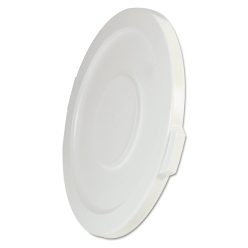 Waste Receptacle Lids | Rubbermaid Commercial FG263100WHT 22.25 in. BRUTE Self-Draining Flat Top Lids for 32 gal. Round BRUTE Containers - White image number 0
