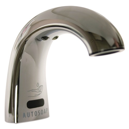 Soap Dispensers | Rubbermaid Commercial FG4870465 One Shot 1.9 in. x 5.5 in. x 4 in. Touch Free Foam Soap Dispenser - Polished Chrome image number 0