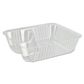 Food Trays & Liners | Dart C56NT2 ClearPac 5 in. x 6 in. x 1.5 in. 2-Compartments Plastic Nacho Tray - Small Clear (500/Carton) image number 2