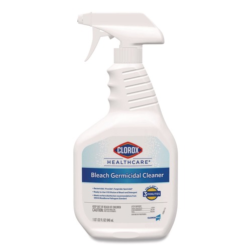 Disinfecting & Cleaning Solutions | Clorox Healthcare 68970 32 oz. Spray Bottle Bleach Germicidal Cleaner image number 0