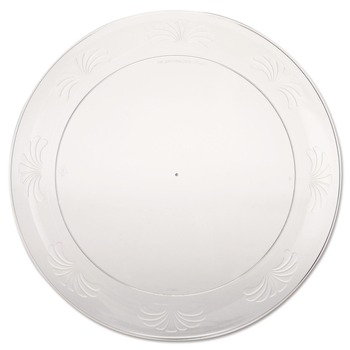  | WNA WNA DWP9180 9 in. Diameter Designerware Plastic Plates - Clear (10 Pack, 18 Packs/Carton)