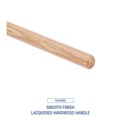 Handles & Braces | Boardwalk BWK124 1-1/8 in. x 54 in. Tapered End Lacquered Hardwood Broom Handle - Natural image number 4