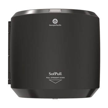 Georgia Pacific Professional 58201B SofPull 10.13 in. x 10.58 in. x 11.33 in. CenterPull Hand Towel Dispenser - Black