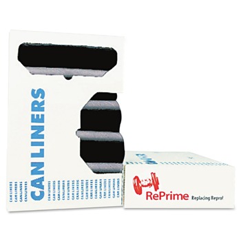 AccuFit H6644TK R01 33 in. x 44 in. 32 Gallon 0.9 mil Linear Low Density Can Liners with AccuFit Sizing - Black (100/Carton)
