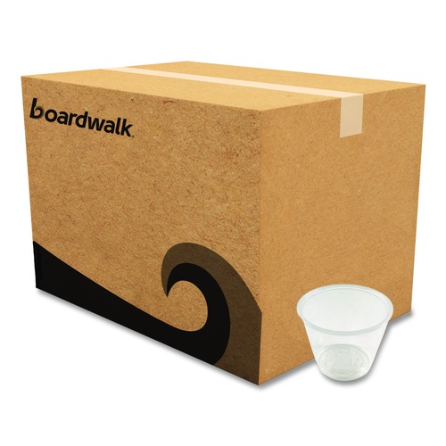 Cups | Boardwalk BWKPRTN55TS 5.5 oz Plastic Souffle/Portion Cups - Translucent (2500/Carton) image number 0