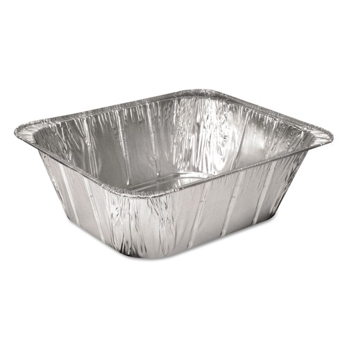 Steam Table Parts | Handi-Foil 2014-50-100 10.31 in. x 12.69 in. x 4.19 in. Aluminum Steam Table Pans (100/Carton) image number 0