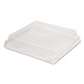 Food Containers & Lids | Handi-Foil HFA 321LDL 10.75 in. x 10.19 in. x 1.63 in. Plastic Dome Lid - Clear (100/Carton) image number 0