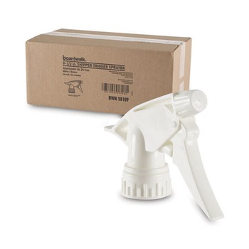 Boardwalk 511300 300ES 9.5 in. Tube Trigger Sprayer for 32 oz. Bottles - White (24/Carton)