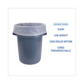 Low-Density Trash Bags | Boardwalk K7663XCKX01 60 Gallon 1.8 mil 38 in. x 63 in. Industrial Drum Liners Rolls - Clear (75/Carton) image number 4