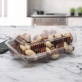 Perforated Roll & Hand Towels | Dart C40UT1 StayLock 6.81 in. x 9.4 in. x 3.1 in. Oblong Plastic Hinged Lid Containers - Clear (250/Carton) image number 4