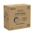 Bowls | Dart 12BWWC 12 oz. Concorde Non-Laminated Foam Bowl - White (8 Packs/Carton) image number 2